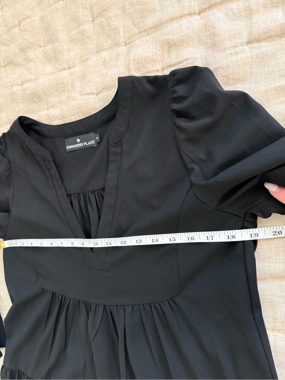 Pomander Place Black Crepe Kenzo Dress Size Medium - Picture 8 of 12